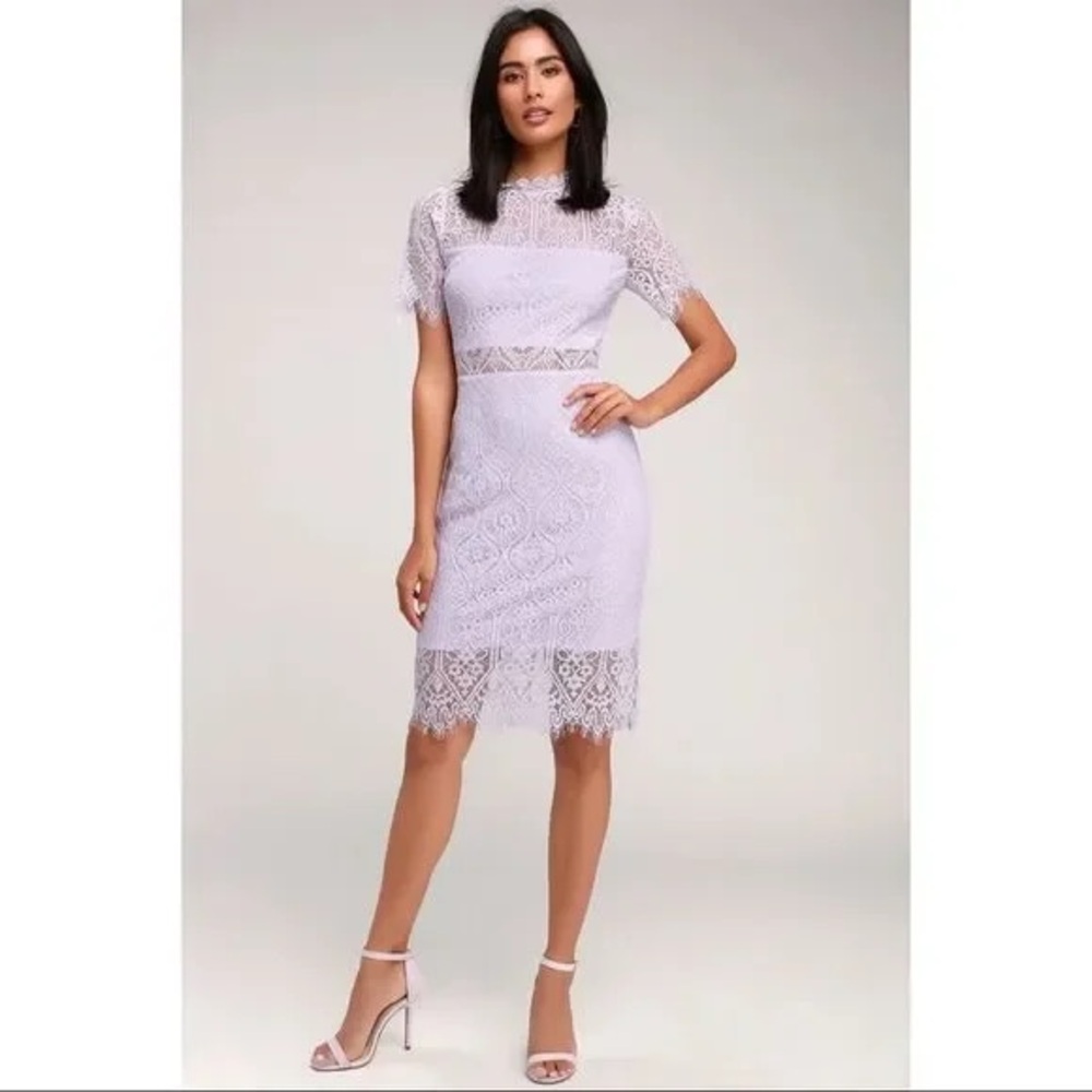 Mi Amore Rhea Lace Lilac Dress XXS